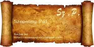 Szepessy Pál névjegykártya